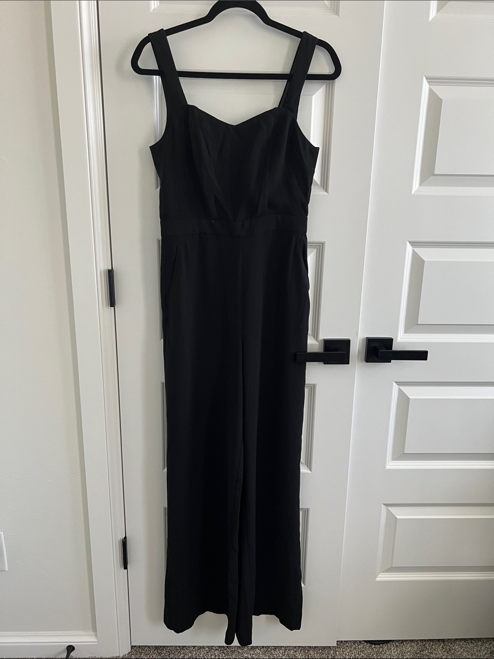 H&M Black Wide-Leg Jumpsuit with Square Straps